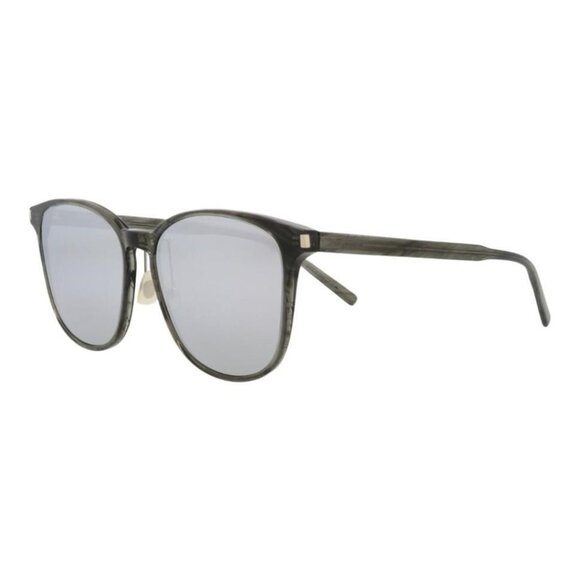Saint Laurent Unisex Square/Rectangle Grey Grey Silver Fashion Designer Eyewear - Picture 1 of 4